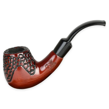 Pulsar Shire Pipe 5.5" Engraved Bent Brandy Cherry