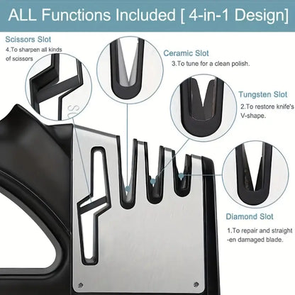 4-in-1 Professional Knife and Scissors Sharpener
