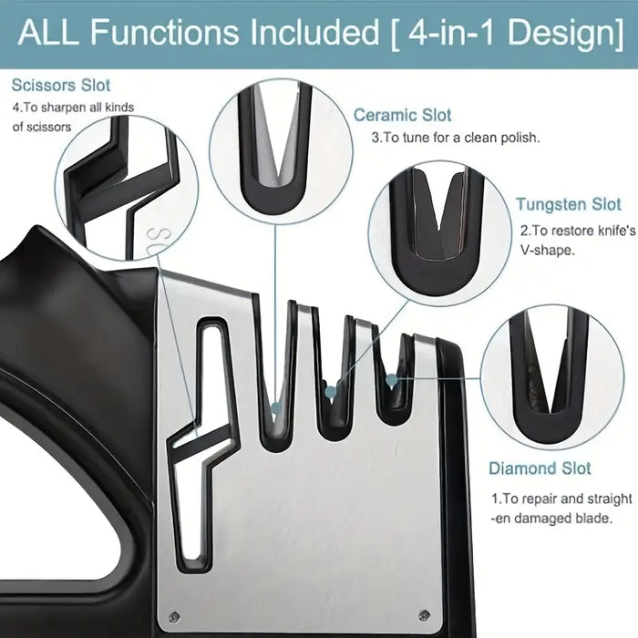 4-in-1 Professional Knife and Scissors Sharpener