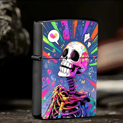 Colourful Skull Design Lighter Case