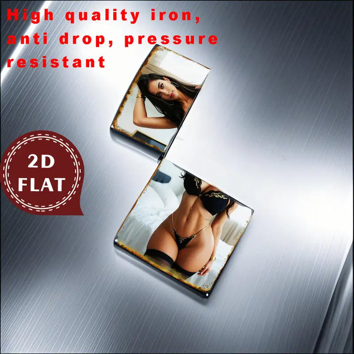 Retro Bikini Figure Beach Aluminum Lighter Shell