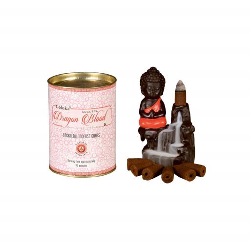 Goloka Backflow Cones - Dragon's Blood Backflow Incense 24 Cones