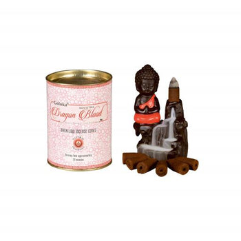Goloka Backflow Cones - Dragon's Blood Backflow Incense 24 Cones