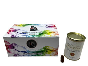 Goloka Backflow Cones - Musk Backflow Incense 24 Cones