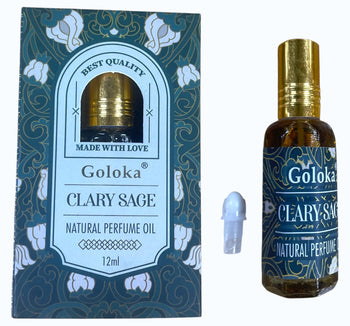 Goloka - Clary Sage Natural Perfume Oil (Attar) 12 ml