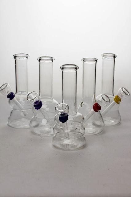 Clear 6" Glass Water Bong