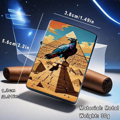 2D Egyptian Bird Pyramid Landscape Lighter Shell