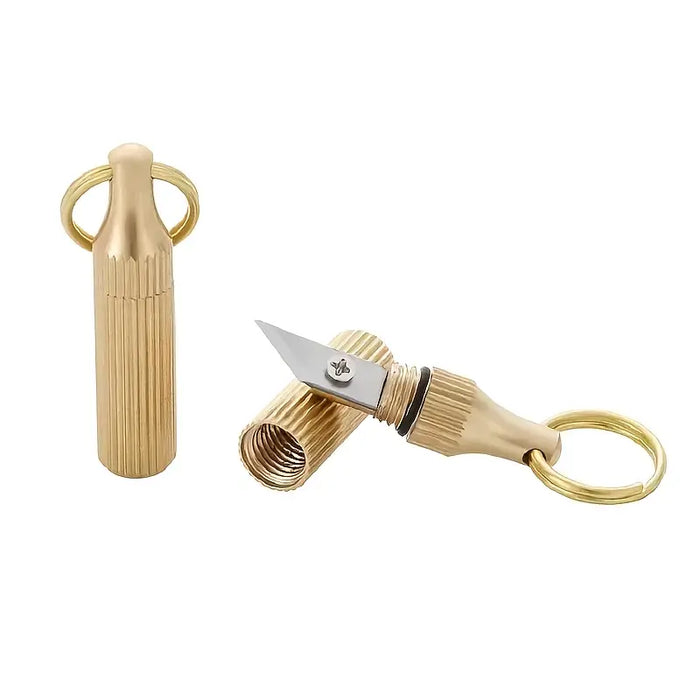 Mini Brass Keychain Pocket Knife