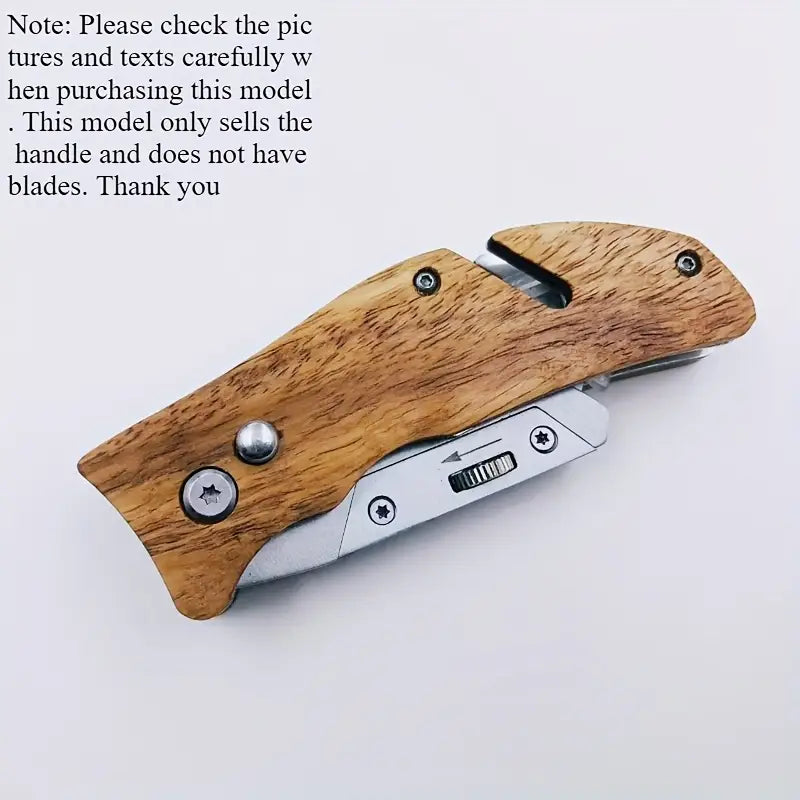 Rosewood Stainless Steel Folding Handle - Blade Not Included