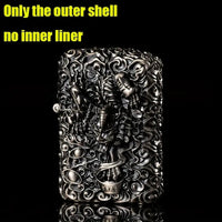 Lucky Pixiu Metal Case Kerosene Lighter Protective Cover