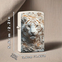 Carved Tiger Metal Lighter Case
