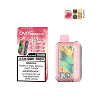 OVNS Ranger 25k Puff Rechargeable Disposable Vape 20ml Strawberry Blueberry Raspberry