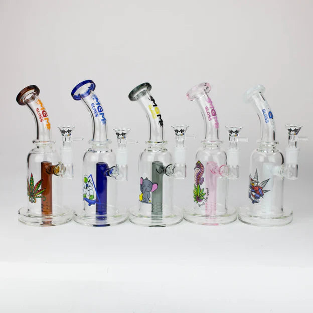 5.7" MGM Glass 2-in-1 bubbler with graphic [C2677]