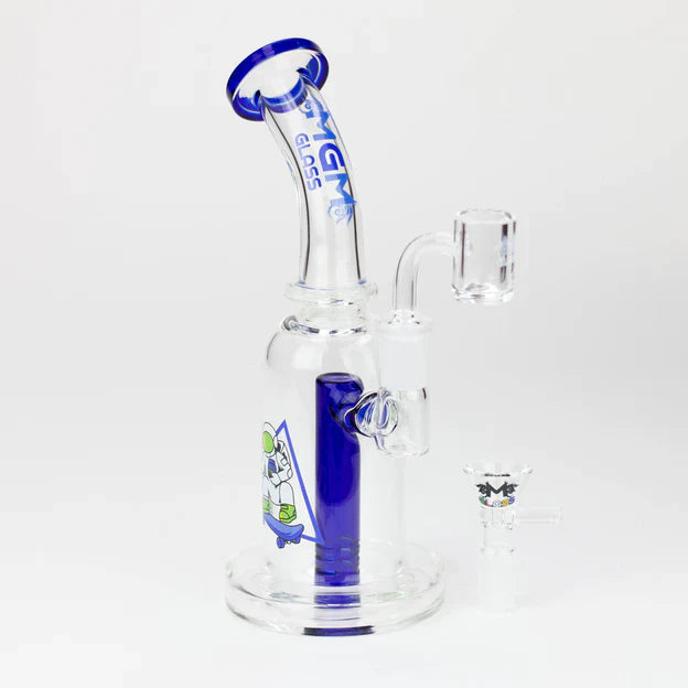 5.7" MGM Glass 2-in-1 bubbler with graphic [C2677]