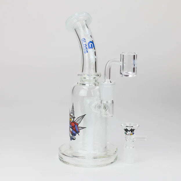 5.7" MGM Glass 2-in-1 bubbler with graphic [C2677]