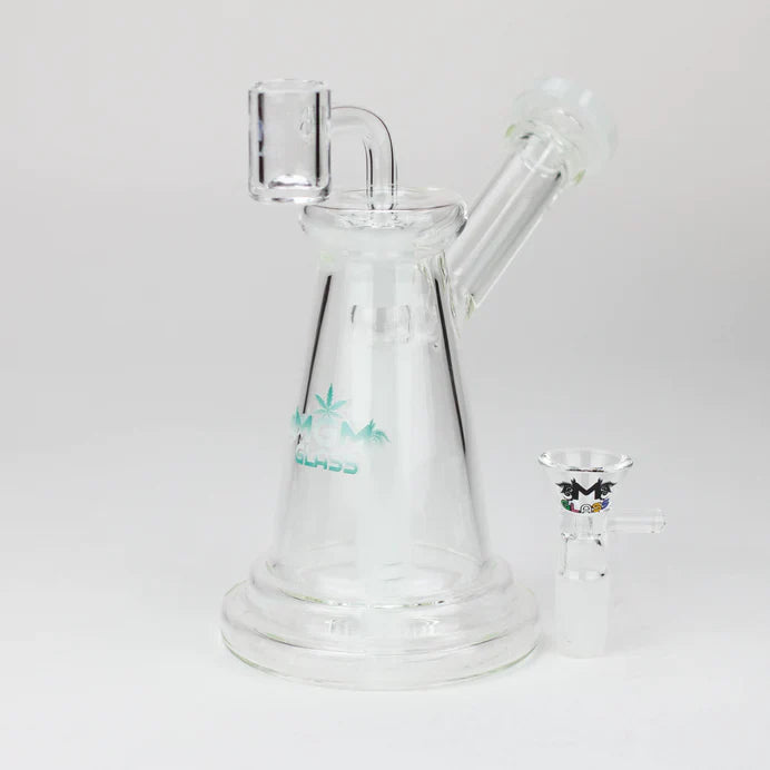 5.7" MGM Glass 2-in-1 bubbler with logo [C2676]