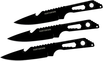 Hunt-Down - 8" Black Ghost Fang Throwing Knife Set