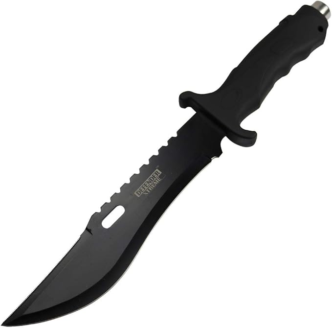 Defender-Xtreme - 13" Black Anodized Fixed Blade Hunting Knife