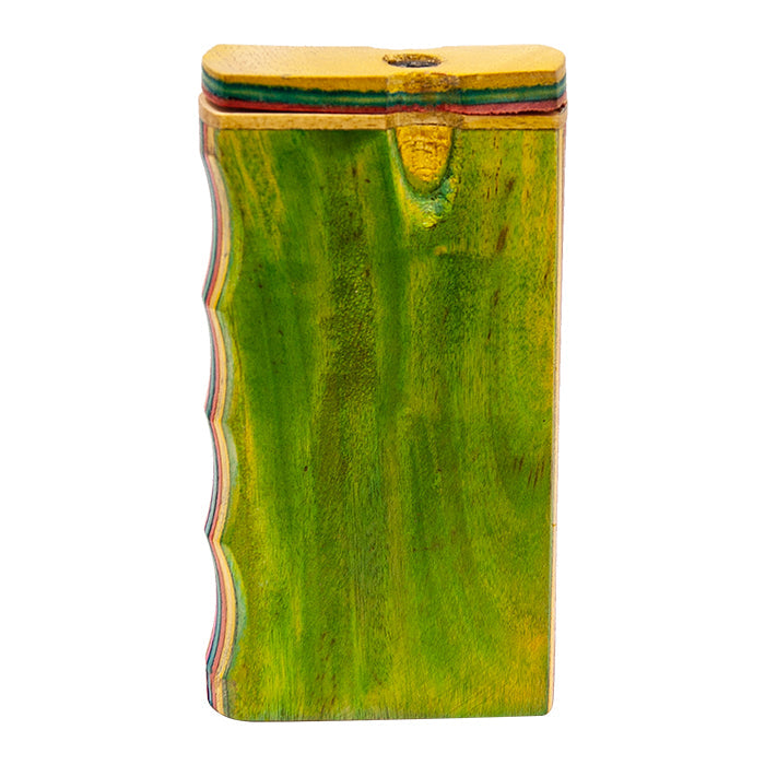 Striped Coloured 3" Wooden Dugout with Grip