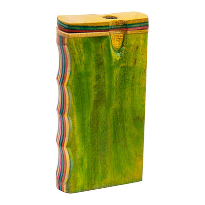 Striped Coloured 3" Wooden Dugout with Grip