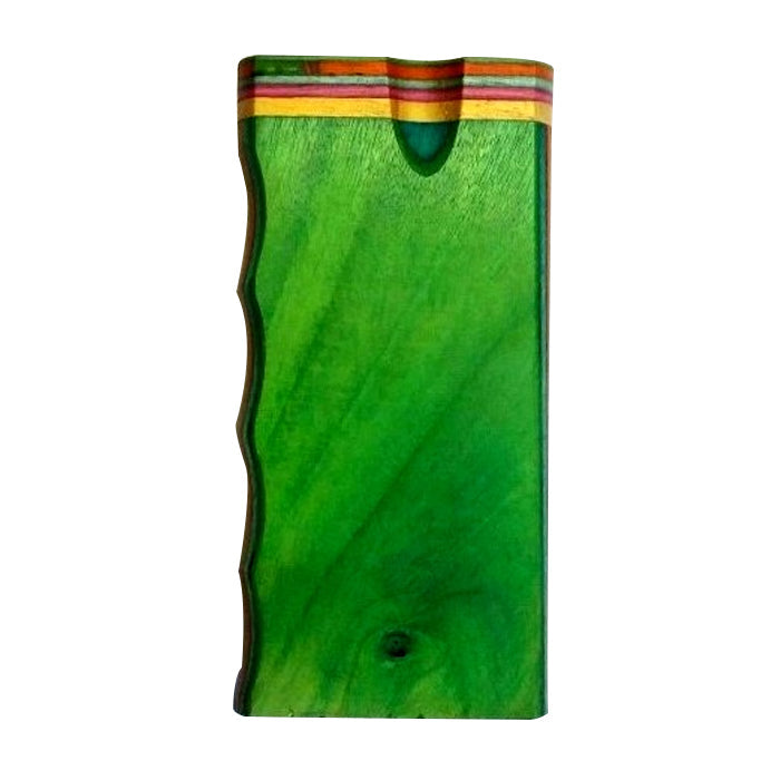 Striped Coloured 3" Wooden Dugout with Grip