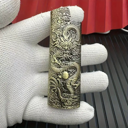 Dragon Pattern Embossed Zinc Alloy Lighter Case