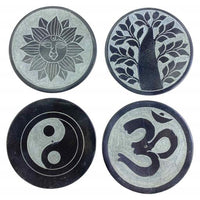 ZenN - Om, Sun, Yin Yang & Tree Of Life Design Round Ash Catcher Set