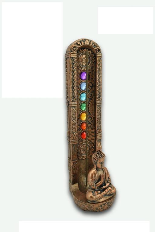 ZenN - Buddha w/ Seven Chakra Tower Incense Burner