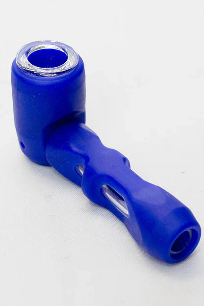 Pipe à main en silicone avec bol et tube en verre multi-trous