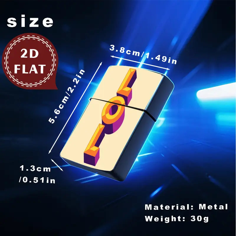 2D Retro "LOL" Geometric Lettering Lighter Shell