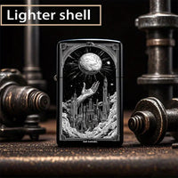 2D Enchanted Castle & Moonlight Scene Lighter Case