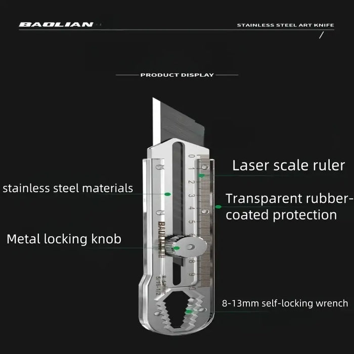 Rubber-Coated Stainless Steel Utility Knife