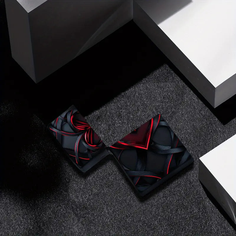 Valentine's Day Black & Red Heart-Shaped Metal Lighter Case