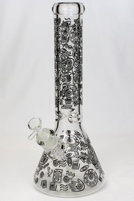 Bong en verre phosphorescent de 14" et 7 mm