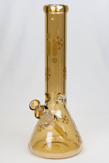 Bong à eau en verre métallique Infyniti Glass Snowflake 14" 7 mm