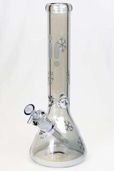 Bong à eau en verre métallique Infyniti Glass Snowflake 14" 7 mm