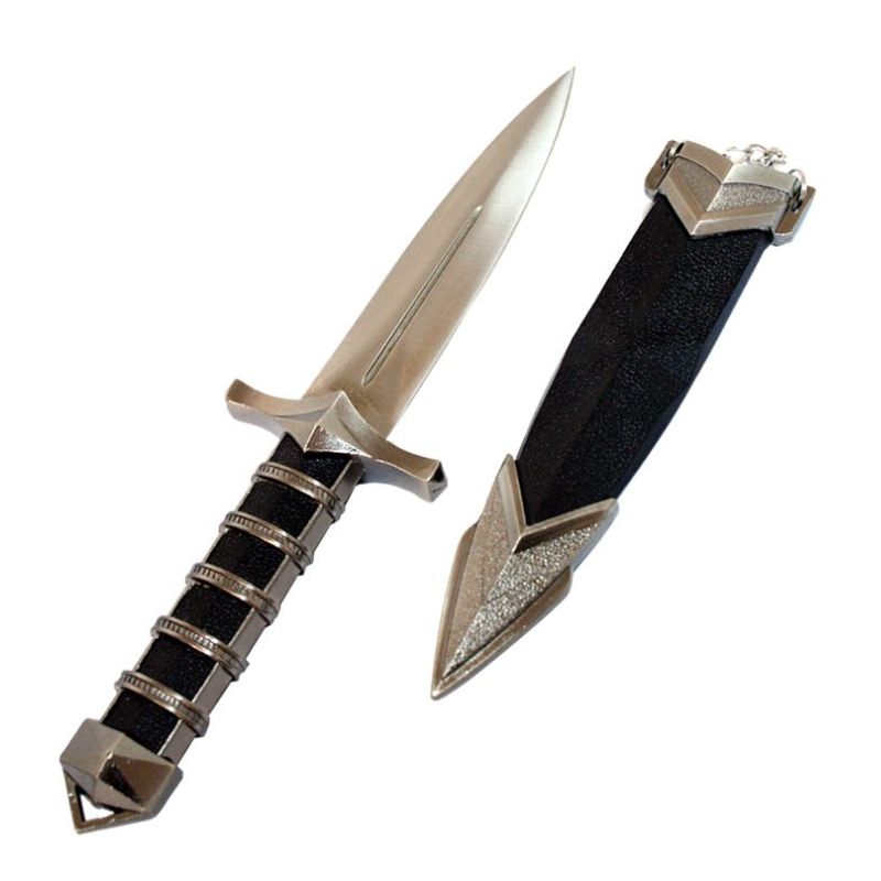 Defender - 11″ Collectible Black Dagger w/ Sheath Antique Daggers