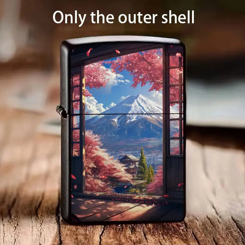 Mountain River Landscape Artistic Flip-Top Lighter Shell