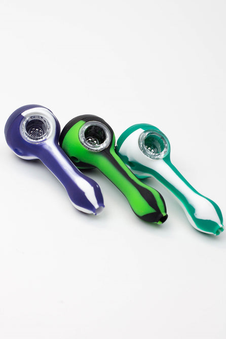 EYE Silicone Hand Pipe with Glass Bowl