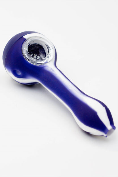 Pipe à main en silicone EYE avec bol en verre