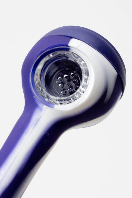 Pipe à main en silicone EYE avec bol en verre