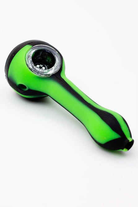 Pipe à main en silicone EYE avec bol en verre