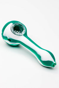 Pipe à main en silicone EYE avec bol en verre