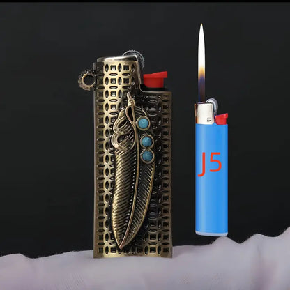 Feather Style Grid Lighter Case
