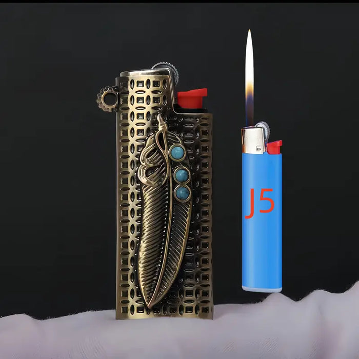 Feather Style Grid Lighter Case