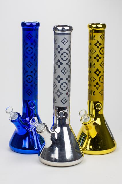 Luxury pattern 16" 7mm metallic beaker bong