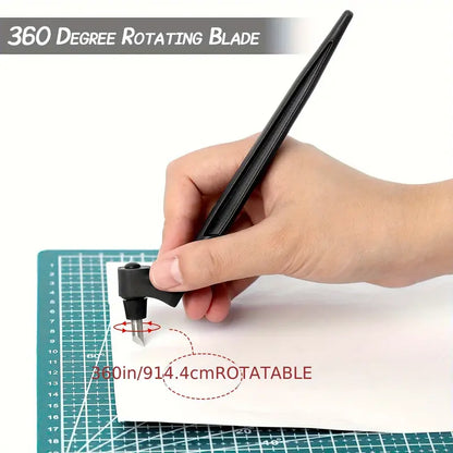 360-Degree Precision Crafting Tool w/ 3 Replaceable Blades