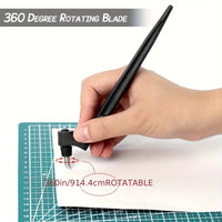 360-Degree Precision Crafting Tool w/ 3 Replaceable Blades