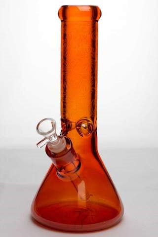 Sandblasted 12" 7mm Metallic Glass Water Bong