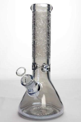 Bong à eau en verre métallique sablé de 12" 7 mm